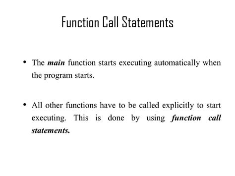 basic call procedure|function call statement expressions.